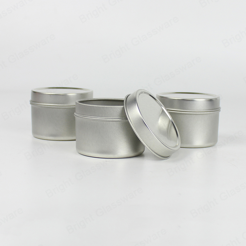Silver Round Tinplate Jar